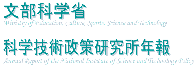 ʸʳؾ
ʳصǯ
Ministry of Education, Culture, Sports, Science and Technology(MEXT)
Annual Report of the National Institute of Science and Technology Policy(NISTEP)