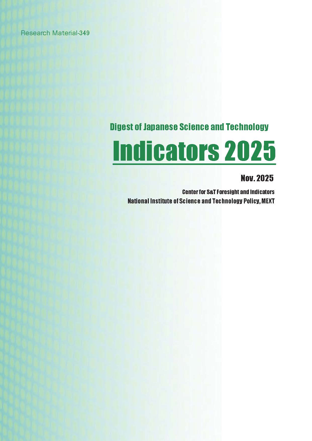 Digest of Japanese Science and Technology Indicators 2025