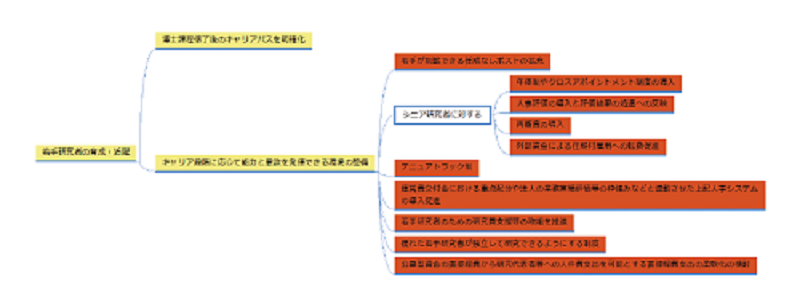 図表1　「若手研究者の育成・活躍促進」政策の構造