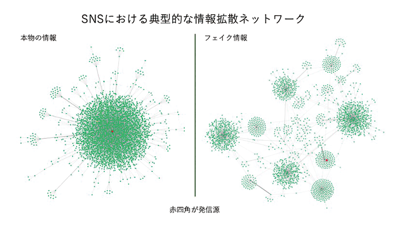 図表　SNSにおける情報拡散ネットワークの例