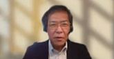 オンラインインタビューの様子 左:梶原 ゆみ子氏、(右段上から)NISTEP須藤、髙山、小倉(NISTEP撮影)